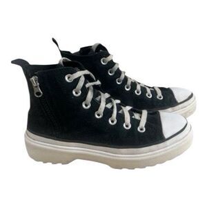 Converse Lugged Lift Kids High Top Shoes Size 5 Platform Zipper Lace Up Sneakers